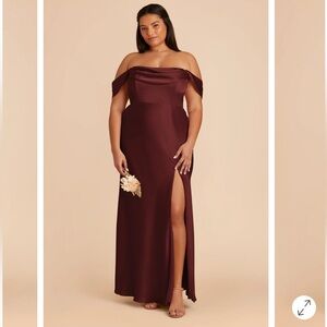 BIRDIE GREY Mia Dress - Matte Satin - Color Cabernet - 3X